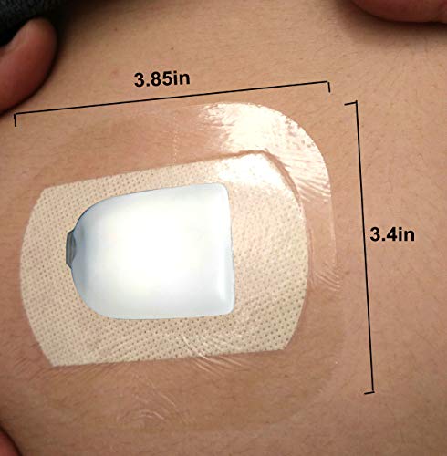 25-Pack OmniPod CGM Patches, Pre Cut Clear Waterproof Adhesive Patches, Hypoallergenic Tape, OmniPod CGM Sensor Protection Stickers