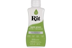 Rit Dye – 8 Oz. Liquid Fabric Dye for Clothing, Décor, and Crafts – Apple Green (1 Pack)