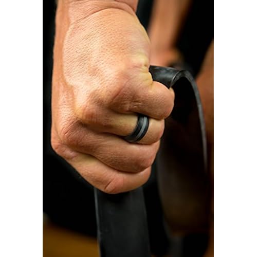 3 Silicone Wedding Ring Silicone Wedding Band for Men Rubber Thin Line Stripe No Glue One Piece for Climbing and Outdoors Sports & Outdoors, Fan Shop, Jewelry & Watches, Rings