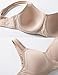 SYROKAN Women's High Impact Underwire Sports Bra High Support Large Bust Padded Adjustable Straps Running Bra Beige 38D