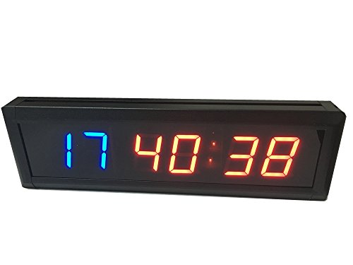 AZOOU  Internal Training Timer Gym Boxing Tabata Stopwatch Led Wall Clock for Fitness W/remote Control