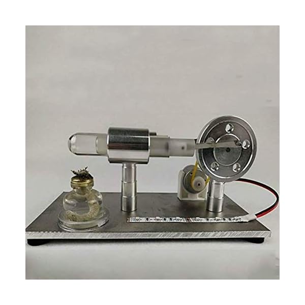 LSHUNYDE Modell Generator Solar Energyengine Generator Modell mit farbigen LED-Lichtern, Miniatur Metall Dampfmaschine… – Bild 7
