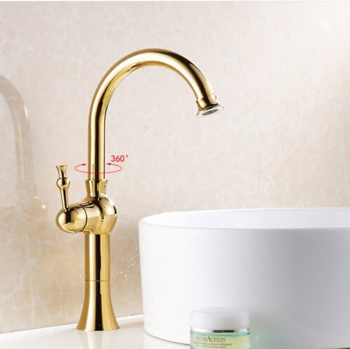 Tyrants FaucetKitchen faucet Bathroom faucetNew Arrivals High Brass Gold Plated Basin Faucet Mixer Water Tap Single Hole Bathroom Faucet Gold Faucet torneira para banheiro,Chrome