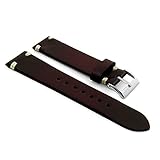 StrapsCo Hand-Stitched Faded Burnt Ombre Leather Watch Strap
