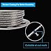 Shine Decor 7x10mm LED Strip Lights, 110V Dimmable Flexible Waterproof Rope Lights, 60LEDs/M, for Indoor Outdoor Ambient Commercial Lighting Decoration, Accessories Included, 50ft 6500K Cool White
