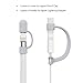 MoKo Pencil Cap Holder Fit Apple Pencil 1st Generation, USB Cable Tether and Pencil Cap, Fit New iPad 10th Generation 2022, iPad 9th/8th/7th/6th Gen, iPad Mini 5,Gray