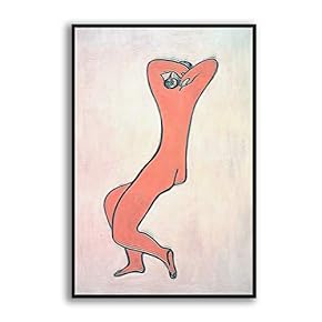Framed Canvas Wall Art for Living Room, Bedroom Sexy Girls by Sanyu Canvas Prints for Modern Home Decoration Ready to Hang - 16"x24" inches