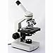 AmScope M220C-E Digital Monocular Compound Microscope, WF10x and WF25x Eyepieces, 40x-1000x Magnification, Tungsten Illumination, Brightfield, 1.25 NA Abbe Condenser, Coaxial Coarse and Fine Focus, Mechanical Stage, 110V, Includes 0.3MP Camera and Software