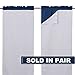 NICETOWN Thermal Insulated Blackout Liner - Blackout Curtain Liner for 63 inches Drapes, Light Blocking Curtain Liners, Block Out Curtain Liners, Hooks Included, 2 Panels, 45W by 58L Inches