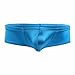 iEFiEL Mens Shiny Cap Cover Bulge Pouch Low Rise Mini Bikini Briefs Lingerie Underwear Blue M
