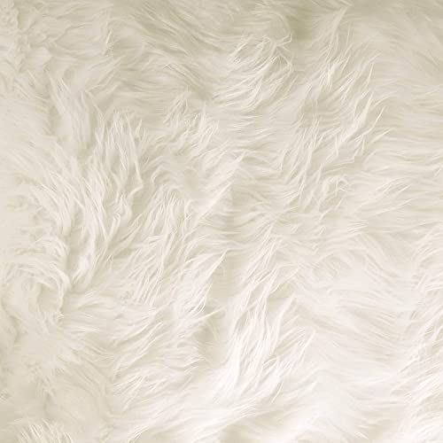 FabricLA Fur Tree Skirt Off White Fluffy Tree Skirt 48 Inch
