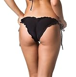 COQUETA Swimwear Brazilian Bikini Scrunch Bottom Wavy Sexy Teeny Swimsuit Ruffles
