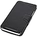 HTC One Max / T6 Stand Case, GreatShield SHIFT LX Leather Wallet Flip Case with Kickstand & Credit Card Slots for HTC One Max / T6 (Black)