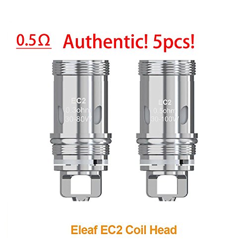 5pcs EC2 0.5 ŐHM ĆOĬLS For Ēleaf ĬKuun KĬT MĒLO 4 TanḰ