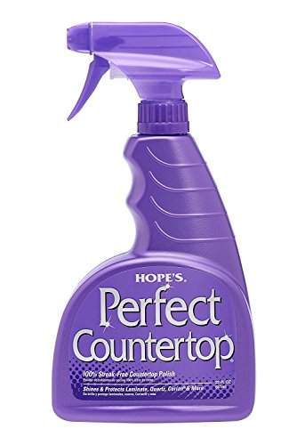 HOPE'S Perfect Countertop Cleaner and Polish, 22-Ounce, Streak-Free, Multi-Surface Cleaning Spray, Safe on Stone sealant, Laminate, CORIAN, Granite, Quartz, Marble, Stone, and More - Pack of 2