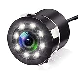 Rearview Camera for car Rear Vehicle Backup Camera Waterproof Hidden Mini Camera Vehicle Cameras Back Safety Parking Assist Line, 8 LED Night Vision Lights, Wide-Angle 170 Degrees