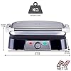 NETTA-Panini-Maker-Health-Grill-Sandwich-Toaster-Panini-Press-2-Slice-Non-Stick-Grill-Plates-1500W-Stainless-Steel NETTA Panini Maker & Health Grill - Sandwich Toaster, Panini Press - 2 Slice Non-Stick Grill Plates – Built-In Fat Tray…