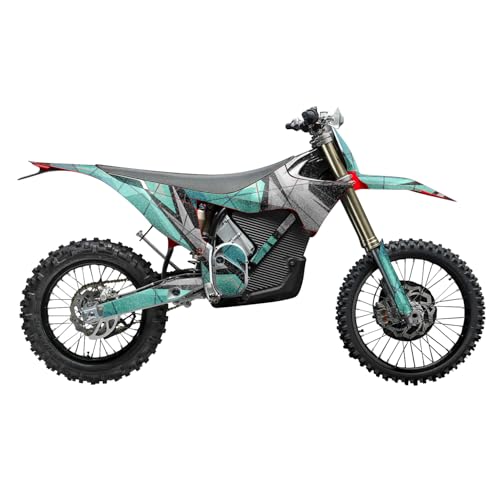 Glossy Glitter Stark Varg MX 2023-2025 Graphics Kit Wrap - Polygon Grunge Cyan…