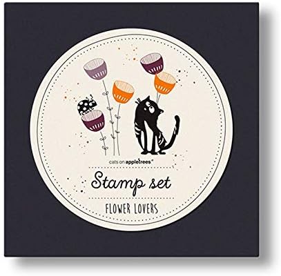 cats on appletrees stempelset blumen mit 4 stempeln und 6 papierkartchen drucken stempeln zaegel held spielzeug