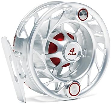 Hatch Finatic 4 Plus Large Arbor Fly Reel - Clear/Red - Free 2-Day Shipping