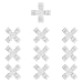 LightingWill 10pcs/Pack X Crossing Shape Solderless Snap Down 2Conductor LED Strip Connector for Quick Splitter Connection of 8mm Wide 3528 2835 Single Color Flex LED Strips