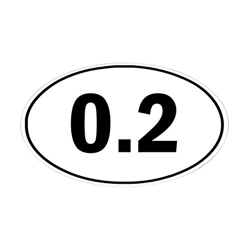 CafePress – 0.2 Running Sticker Funny Sticker – Oval Bumper Sticker, Euro Oval Car Decal