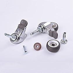 NERILEE 2 Inch Rubber Caster Wheel Set of 4（with