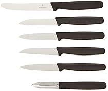 Victorinox Cutlery 6-Piece Paring Set, Black Polypropylene Handles