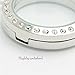 JOJO & LIN Magnetic Floating Locket Charm 30mm Medium with Snake Chain Thanksgiving Day Gift (Silver Round Crystal)