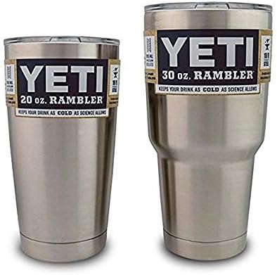 YETI Ounce Rambler Tumbler Stainless Steel Cup with Lid-2 Pack -20 oz+30 oz