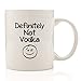 Definitely Not Vodka Funny Coffee Mug 11 oz - Birthday Gift For Men & Women, Him or Her - Best Office Cup & Christmas Present Idea For Mom, Dad, Husband, Wife, Boyfriend, Girlfriend or Coworkers