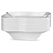 WAVEWARE PLASTIC PARTY DISPOSABLE BOWLS | 12 Ounce White Hard Square Wedding Soup Bowls, 20 Ct | Elegant & Fancy Heavy Duty Hard Party Supplies Plates for all Holidays & Occasions