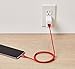 Amazon Basics Double Braided Nylon USB-C to USB-A 2.0 Fast Charging Cable, 3A - 3-Foot, Red