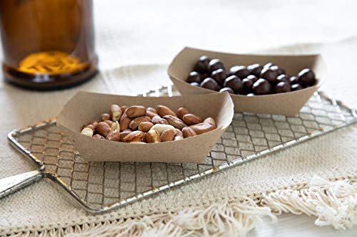 Brown Kraft Paper Food Tray, Capacity of 2.5lb, Eco-Friendly Kraft Food Trays USA Made, FDA Approved Recyclable & Biodegradable, Convenient for All Event: Party, Camping, Carnival, BBQ... (250pc)
