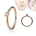 PIERCE ME Tiny Crystal Set Side Nose Hoop Cut Ring 20G 5/16