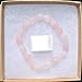 Zenergy Gems Charged Natural Rose Quartz Crystal Stretchy Bracelets + Selenite Heart Charging Crystal (Round Nugget)