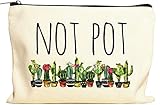 Not Pot Makeup Bag, Marijuana Gift, Pot Gift, Weed Gift, Stash Box, Stash Bag, Cosmetic Pouch, Travel Case, Makeup Clutch, Cosmetic Bag