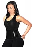 YIANNA Neoprene Sauna Suit - Waist Training Vest - Sauna Tank Top Vest with Adjustable Waist Trimmer/Shaper Trainer Belt for Weight Loss, YA8012-Black-New-3XL