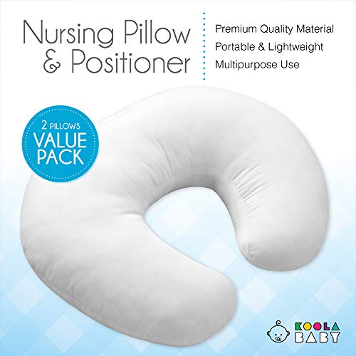 2 Pack -Nursing Pillow and Positioner Newborn Breastfeeding Pillow, Infant Support Cushion and Portable for Travel - Made with Breathable Cotton Blend- Machine Washable