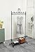 NEUN WELTEN Chic Garment Rack Metal Hanging Clothes Clothing Racks Stand with Bottom Shelf for Shoes (Black)