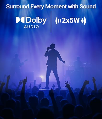 UVISION AllPlay Smart Projector with Google TV | Native 1080p Full HD | Auto Focus & Keystone | Dolby Audio | WiFi & Bluetooth | Portable Home Theater Kit