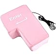 jojofuny Big Enter Key USB Enter Key Desktop Nap Pillow Enter Button for Computer USB Unbreakable Big Enter Button Throw Pillow Desk Pillow for Arms USB Button Cloth Animal Neck Office