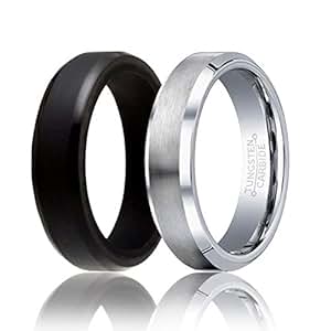 Amazon.com: SOLEED Twins - Set of 2-1 Tungsten Wedding ...