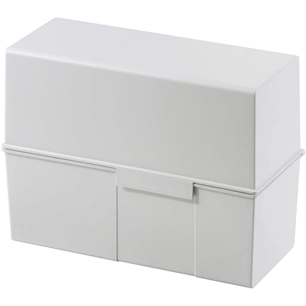 Han 975 index card box, A5 landscape, innovative attractive design for 450 cards with steel hinge light grey
