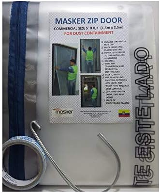 Zipper Door Commercial Kit for Dust Containment. Zipper Door Commercial Size 8.2´ x 5´ Remodeling and Repairing Zones.