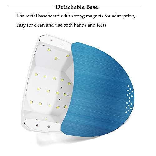 MAGIC ARMOR Nail Dryer 24/48W UV LED Nail Lamp UV Curing Lamp with 3 Timer Setting Auto Sensor for Gel Polish, Bright Painted Surface Easy to Clean (White-48w)