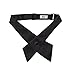 Black Satin Crossover Tie