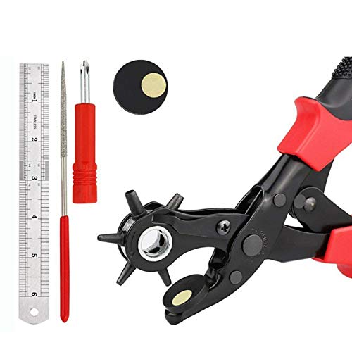 Leather Hole Punch, Heavy Duty Multi Hole Sizes Punch Plier Tool Kit