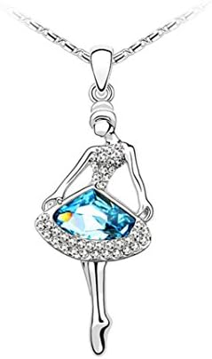 Rigant Dancing Ballerina Dancer Ballet Dance 25" Long Sweater Chain with Swarovski Elements Crystal Pendant Necklace Fashion Jewelry for Women