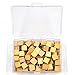 eZAKKA Wood Push Pins 100Pieces Square Wooden Thumb Tacks Decorative for Cork Boards Map Photos Calendar with Box